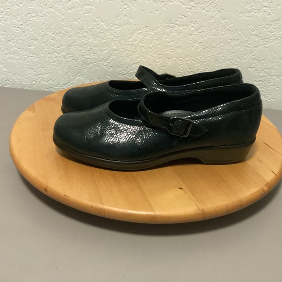 SAS San Antonio Shoemaker Black Snake Embossed Mary Jane Comfort Shoes Women 6.5 - Picture 16 of 16